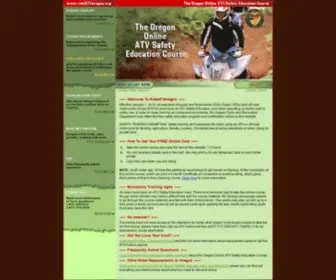 Rideatvoregon.org(The official site of the State of Oregon online atv safety education program. This site) Screenshot