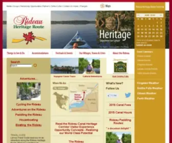 Rideauheritageroute.ca(The Rideau Heritage Route) Screenshot