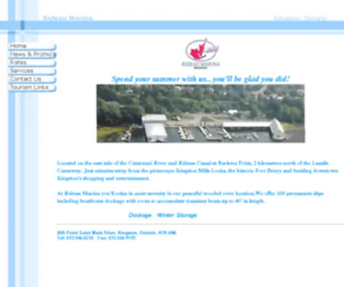 Rideaumarina.on.ca(Rideau Marina) Screenshot