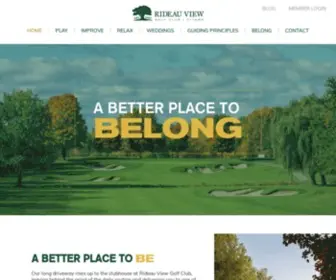 Rideauview.com(Rideau View Golf Club) Screenshot