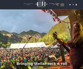 Ridefestival.com(Bringing stellar rock n roll to the most stunning venue in the world) Screenshot