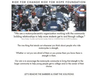 Rideforchangerideforhope.org(Ride for CHANGE Ride for HOPE Foundation) Screenshot