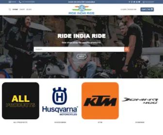 Rideindiaride.in(RIDE INDIA RIDE One Stop Shop For Motorcycle Accessories) Screenshot