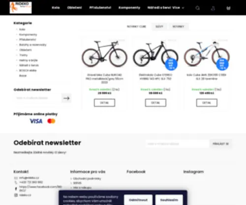 Rideko.cz(Rideko bike shop) Screenshot