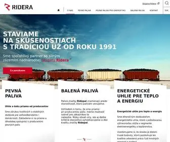 Ridera.sk(Predaj uhlia a koksu) Screenshot