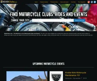 Riderclubs.com(Find Motorcycle Clubs) Screenshot