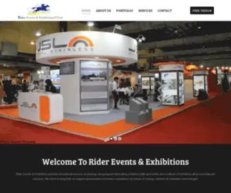 Riderexhibitions.com(Rider Events & Exhibitions Pvt) Screenshot