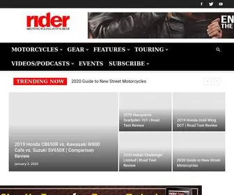 Ridermagazine.com(Motorcycle Reviews) Screenshot