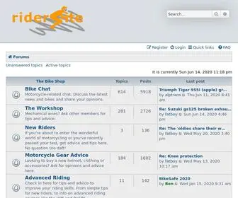 Ridersite.com(Motorcycle Forums) Screenshot