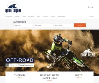 Rideshed.co.nz(Parts and Accessories for Motorcycles) Screenshot