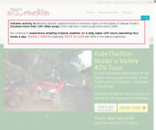 Ridetherim.com(Hawaii's Waipio Valley ATV Tours with RideTheRim) Screenshot