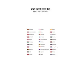 Ridex.eu(RIDEX Automotive Europe) Screenshot
