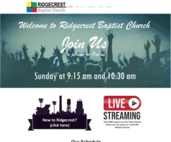 Ridgecrest.cc(Ridgecrest Baptist Church in Durham) Screenshot