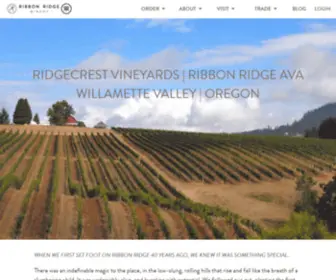 Ridgecrestwines.com(Ribbon Ridge Winery) Screenshot