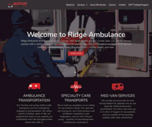 Ridgeems.com(Ridge ambulance & ems) Screenshot
