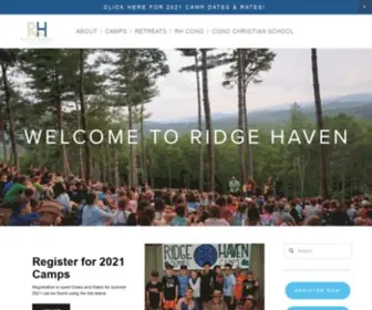 Ridgehaven.org(Ridge Haven) Screenshot