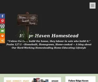 Ridgehavenhomestead.com(Ridge Haven Homestead) Screenshot