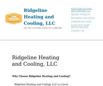 Ridgelinecomfort.com(ON THE CUTTING EDGE OF COMFORT) Screenshot