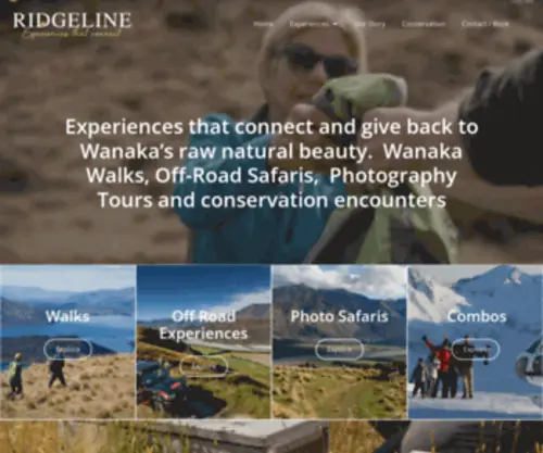 Ridgelinenz.com(Wanaka 4WD Nature Tours) Screenshot