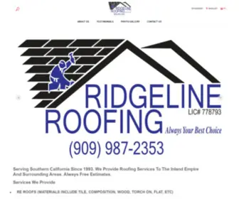 Ridgelineroofingca.com(Ridgeline Roofing) Screenshot