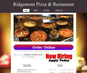 Ridgemontpizza.com(Ridgemont Pizza) Screenshot