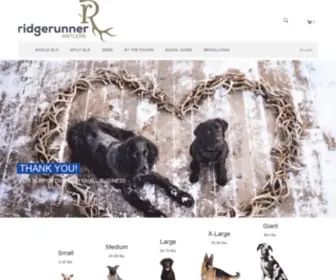 Ridgerunnerantlerchews.com(Antlers for Dogs) Screenshot