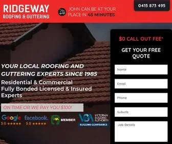 Ridgewayroofingandguttering.com.au(Ridgeway Roofing & Guttering & We are Roofing & Guttering Specialists) Screenshot