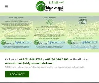 Ridgewoodhotel.com(Ridgewood Hotel in Baguio) Screenshot