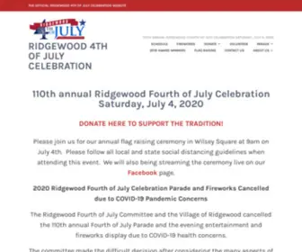 Ridgewoodjuly4.net(The official Ridgewood 4th of July Celebration Website) Screenshot