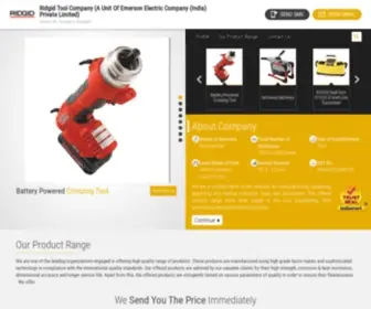 Ridgidindia.com(Ridgid Tool Company (A Unit Of Emerson Electric Company (India) Private Limited)) Screenshot