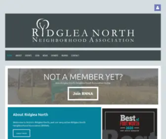 Ridgleanorth.com(Ridglea North Neighborhood Association) Screenshot