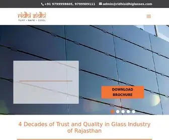 Ridhisidhiglasses.com(Leading Manufacturer of Insulating Glass & Bend Glass from Jaipur) Screenshot