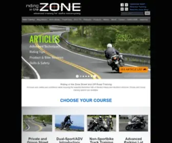 Ridinginthezone.com(Advanced Rider Training) Screenshot