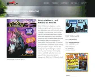 Ridinon.com(On Motorcycle Magazine) Screenshot