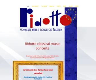 Ridotto.org(Ridotto Classical Concerts) Screenshot