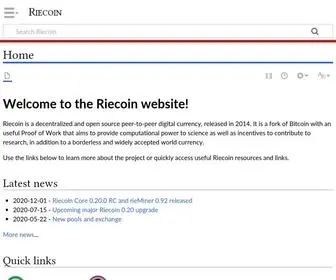 Riecoin.dev(Riecoin) Screenshot