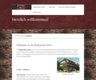 Riedbrennerei.de(Riedbrennerei Roth) Screenshot