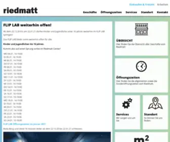 Riedmatt.ch(Einkaufen, Parking, Tankstelle, Waschanlage) Screenshot