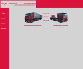 Rieger-Transporte.de(Spedition) Screenshot