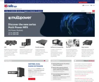 Riello-UPS.com(Uninterruptible Power Supply by Riello UPS) Screenshot