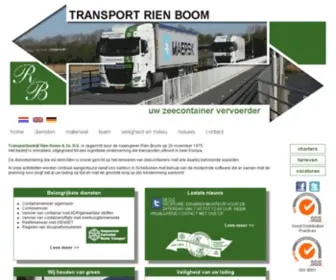 Rienboom.nl(De dienstverlening van Transportbedrijf Rien Boom en Zn) Screenshot