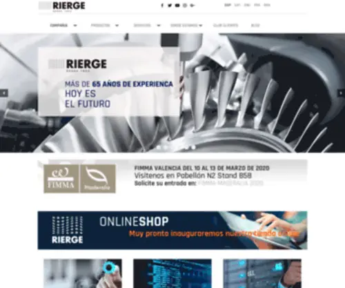 Rierge.com(Company) Screenshot