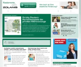 Riesterrente-Info.de(Ihr Informationsportal zur Riester Rente) Screenshot
