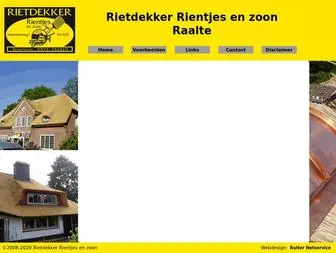 Rietdekkerrientjes.nl(Website Rietdekker Rientjes en zoon) Screenshot