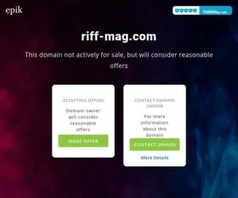 Riff-MAG.com(Guitars News) Screenshot