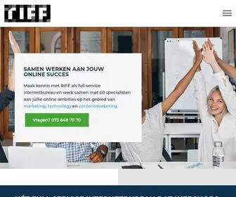 Riffonlinemarketing.nl(RIFF: hét online marketingbureau dat bedrijven en marketeers helpt) Screenshot