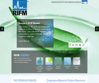 Rifm.org(Research Institute for Fragrance Materials) Screenshot