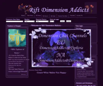 Riftdimensionaddicts.com(Rift Dimension Addicts) Screenshot