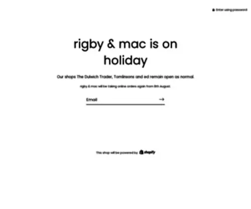 Rigbyandmac.com(Rigby & Mac) Screenshot