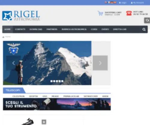 Rigelcomputers.com(BENVENUTO SUL SITO DELLA RIGEL ASTRONOMIA DI ROMA CCD TELESCOPI APOCROMATICI CELESTRON MEADE TAKAHASHI FOTOGRAFIA PLANETARIA MONTATURE CORSI DI ASTRONOMIA) Screenshot